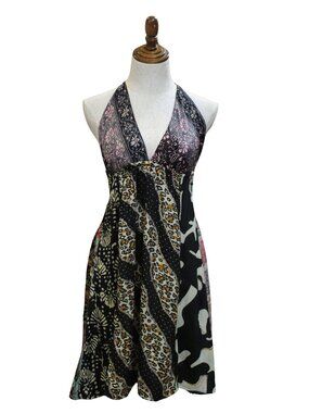 Discover the Bohemian Sequence V Neck Spaghetti Strap Leopard